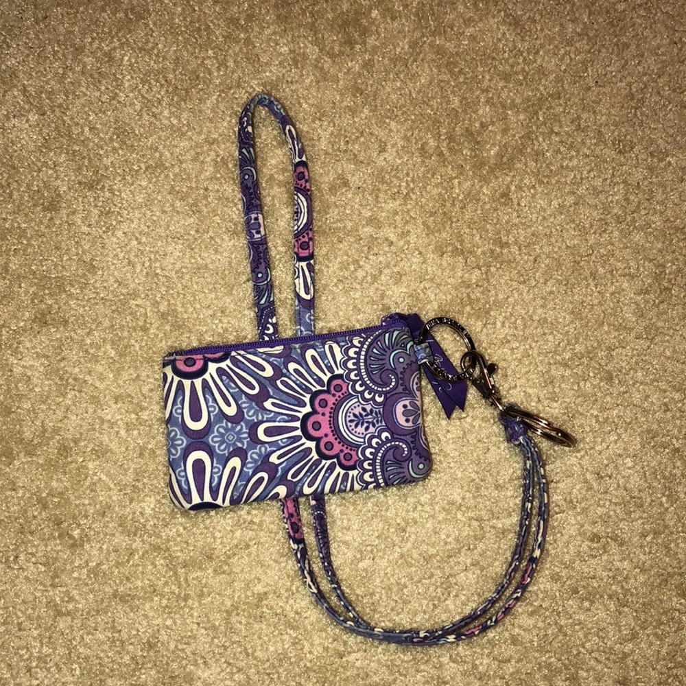 USED Vera Bradley Lanyard w ID/Card/Money/Coin - Picture 4 of 8